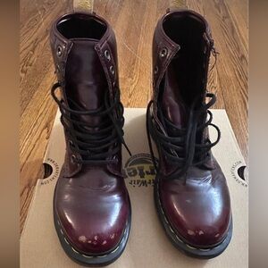 Dr. Martens Cherry Red Leather Boots
